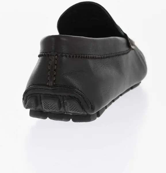 Mocasini Ermenegildo Zegna Solid Color Leather Penny Loafers Brown Barbati (BM 17333368) 2