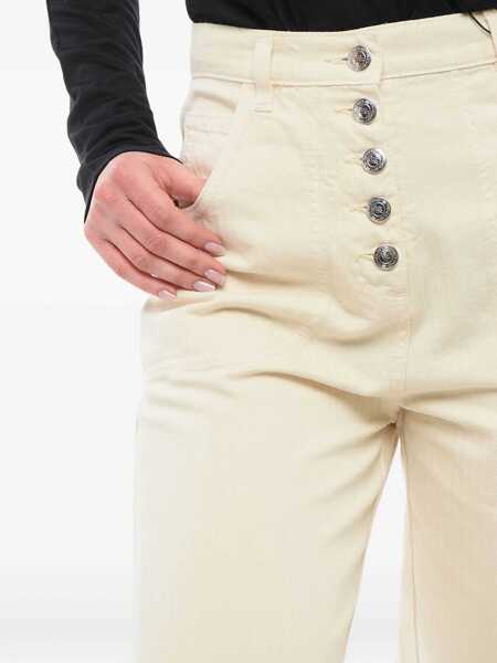 Blugi drepti ETRO High-Waisted Loose Fit Denims White Femei (BM 17333479) 4