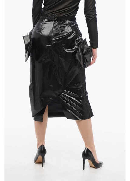 Fuste lungi Maison Margiela Asimmetryc Longuette Skirt With Bows Black Femei (BM 17333527) 2