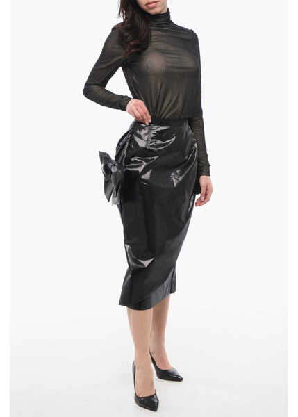 Fuste lungi Maison Margiela Asimmetryc Longuette Skirt With Bows Black Femei (BM 17333527) 4