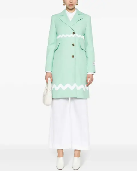 Paltoane Patou Tweed Embroidered Coat Green Femei (BM 17333860) 2