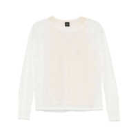 Pulovere Pinko Semi-Trasparent 'Martin' Sweater In White Cotton Femei