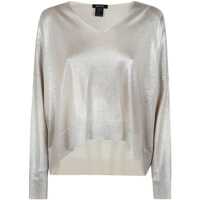 Camasi Avant Toi Laminated V Neck Pullover Clothing Femei