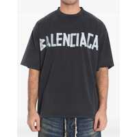 Tricouri Balenciaga Tape Type Cotton T-Shirt Barbati