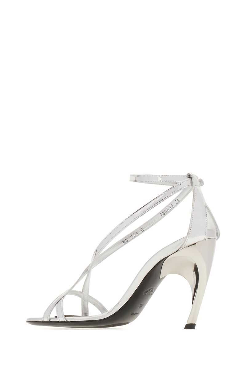 Pantofi cu toc Alexander McQueen Alexander McQueen Sandals SILVER Femei (BM 17337291) 2
