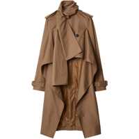 Geci Burberry Dark Brown Cotton Capes Femei