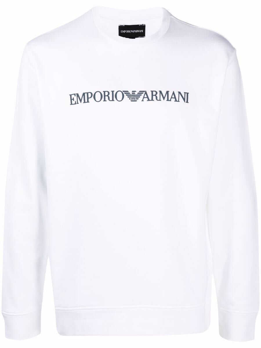 Pulovere Emporio Armani Emporio Armani Logo Cotton Sweatshirt WHITE Barbati (BM 17337912) 1