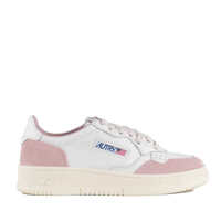 Sneakers Autry Medalist Low Leather And Suede White And Powder Sneakers Femei