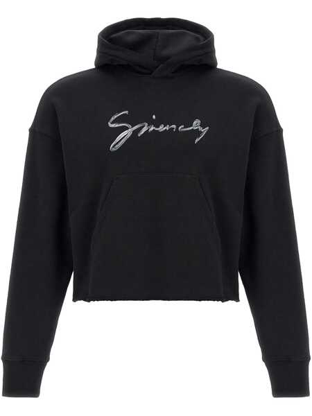Bluze de trening Givenchy Givenchy Cropped Hoodie Black Femei (BM 17338959) 1