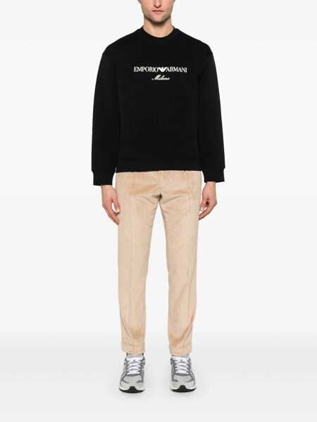 Pulovere Emporio Armani Emporio Armani Logo Cotton Sweatshirt Black Barbati (BM 17339670) 2