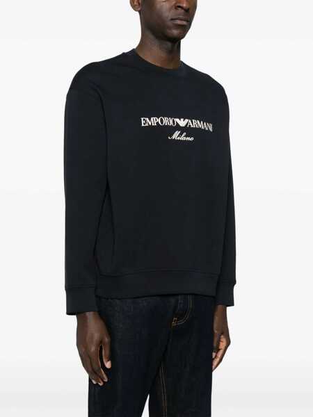 Pulovere Emporio Armani Emporio Armani Logo Cotton Sweatshirt BLUE Barbati (BM 17339685) 3