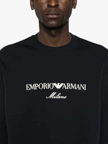 Pulovere Emporio Armani Emporio Armani Logo Cotton Sweatshirt BLUE Barbati (BM 17339685) 5