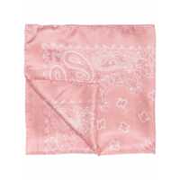 Esarfe Golden Goose Pink Scarf In Silk With White Paisley Print Femei