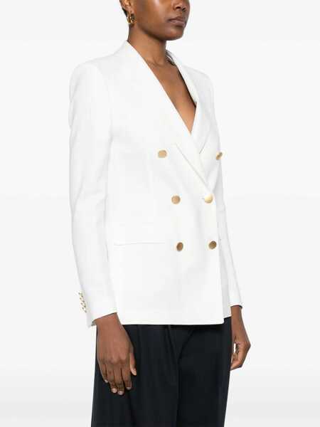 Sacouri Tagliatore Tagliatore Double-Breasted Jacket WHITE Femei (BM 17340660) 3