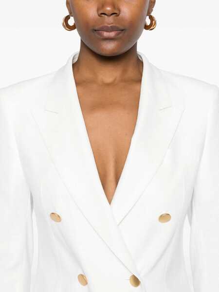 Sacouri Tagliatore Tagliatore Double-Breasted Jacket WHITE Femei (BM 17340660) 5