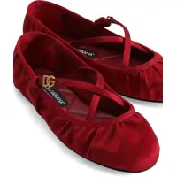 Balerini Dama - Balerini Dolce & Gabbana Satin Ballerinas RUBINO/RUBINO Femei (BM 17343580) - B-mall.ro