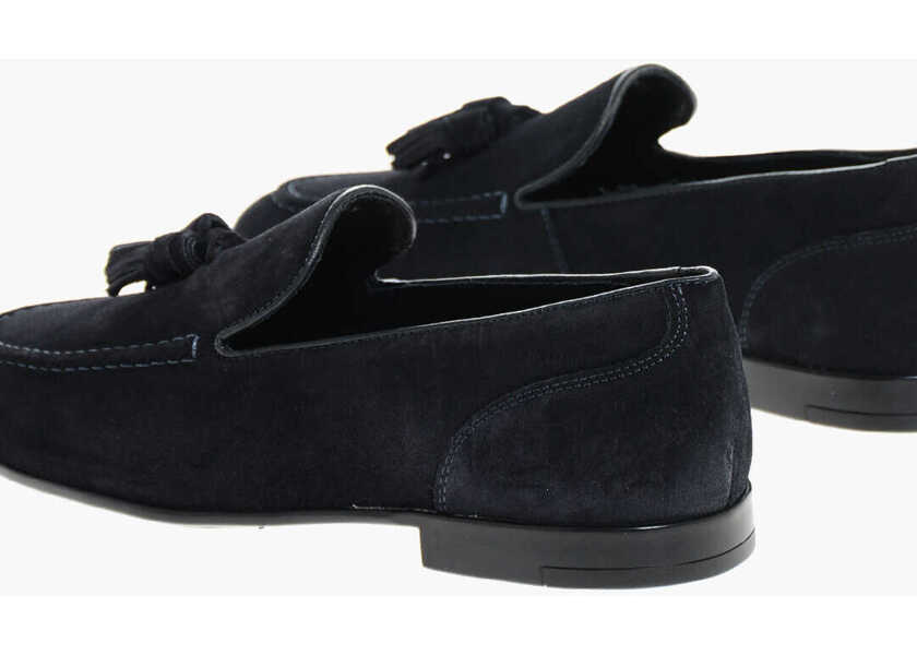 Mocasini CORNELIANI Cc Collection Suede Loafers With Tassels Blue Barbati (BM 17344003) 2