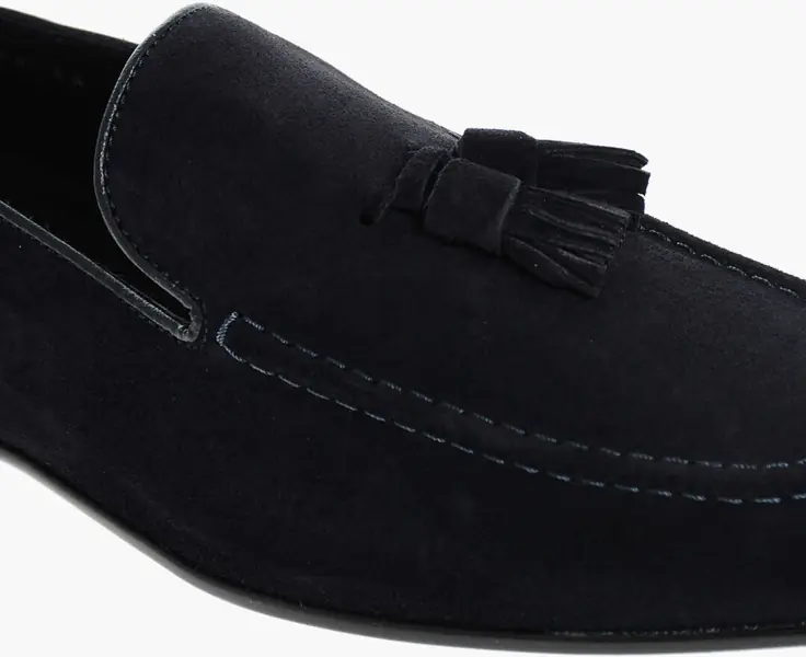 Mocasini CORNELIANI Cc Collection Suede Loafers With Tassels Blue Barbati (BM 17344003) 4