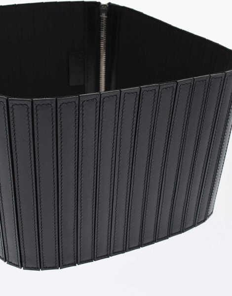 Curele Alaa Quilted Leather Waist Belt 140Mm Black Femei (BM 17344009) 4