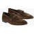 CORNELIANI Suede Bit Loafers With Leather Sole Brown