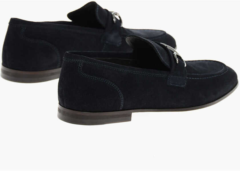 Mocasini CORNELIANI Suede Bit Loafers With Leather Sole Blue Barbati (BM 17344057) 2