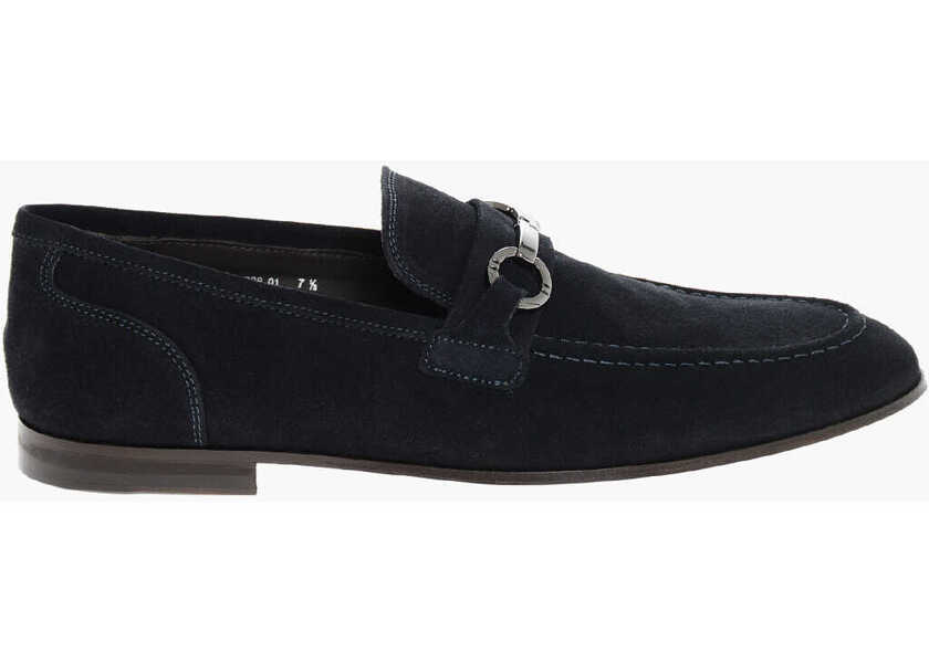 Mocasini CORNELIANI Suede Bit Loafers With Leather Sole Blue Barbati (BM 17344057) 3