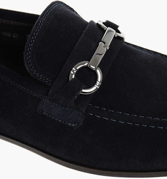 Mocasini CORNELIANI Suede Bit Loafers With Leather Sole Blue Barbati (BM 17344057) 4