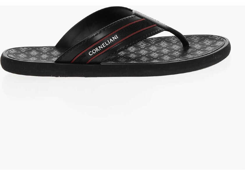 Slapi CORNELIANI Logoed Rubber Flip-Flops Blue Barbati (BM 17344060) 3