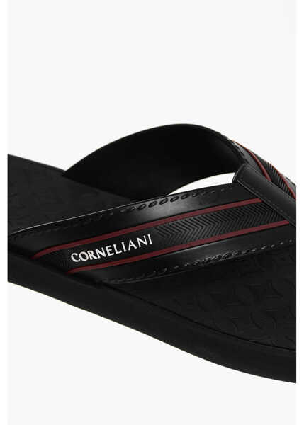 Slapi CORNELIANI Logoed Rubber Flip-Flops Blue Barbati (BM 17344060) 4