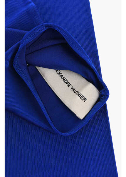 Manusi Alexandre Vauthier Solid Color Opera Gloves Blue Femei (BM 17344084) 4