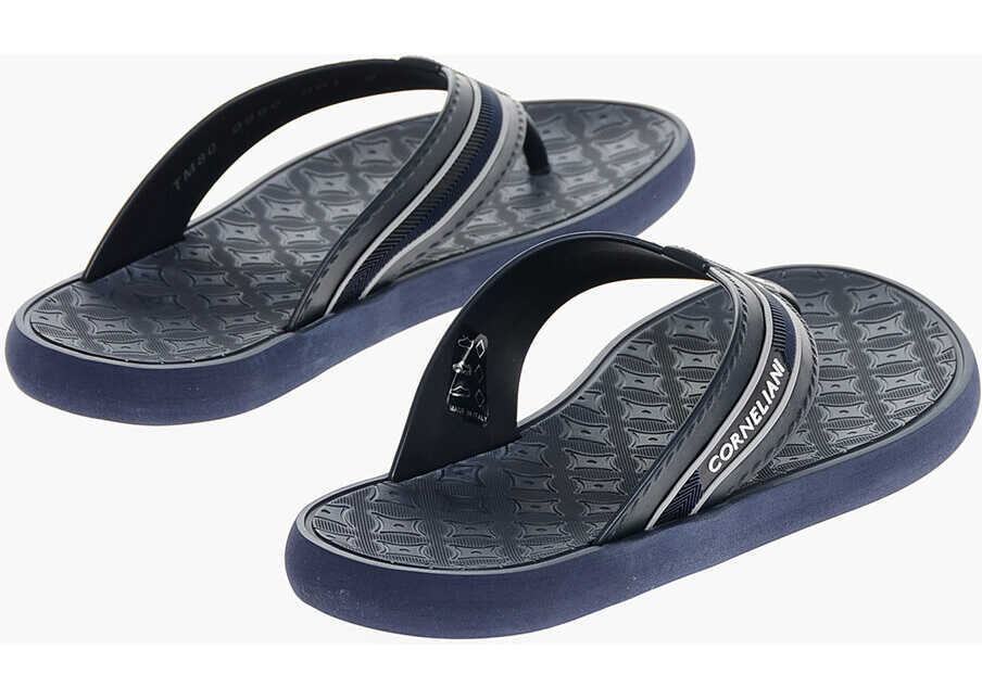 Slapi CORNELIANI Logoed Rubber Flip-Flops Black Barbati (BM 17344108) 2