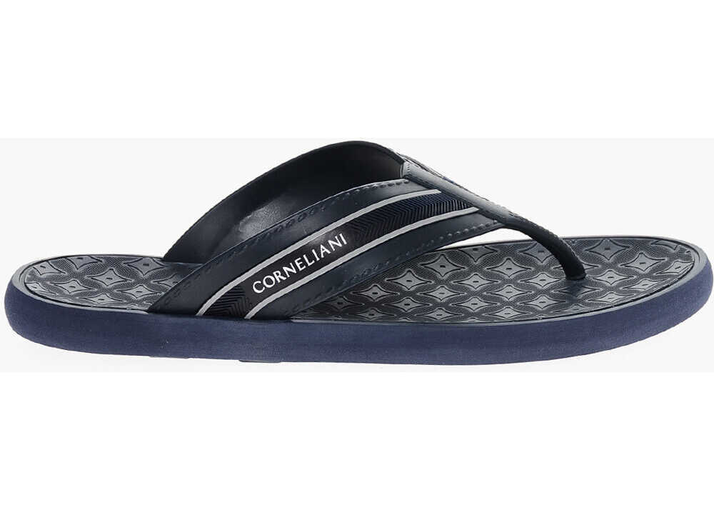 Slapi CORNELIANI Logoed Rubber Flip-Flops Black Barbati (BM 17344108) 3