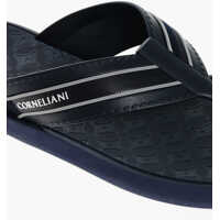 Slapi pentru Barbati - Slapi CORNELIANI Logoed Rubber Flip-Flops Black Barbati (BM 17344108) - B-mall.ro