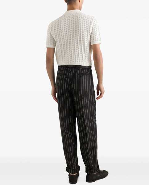 Camasi casual Dolce & Gabbana Perforated Cotton Knit Shirt WHITE Barbati (BM 17344258) 3