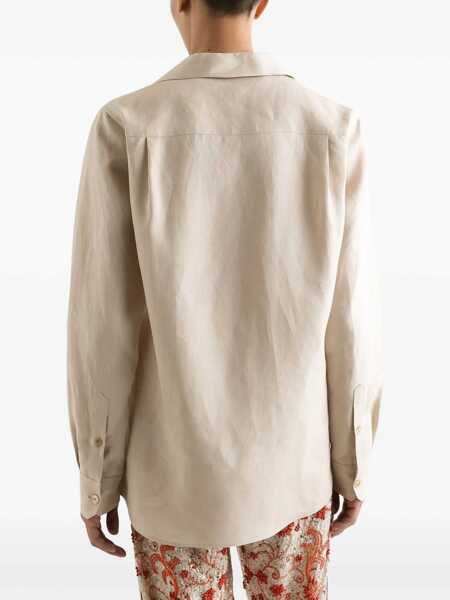 Camasi casual Dolce & Gabbana V-Neck Shirt BEIGE Barbati (BM 17344267) 4