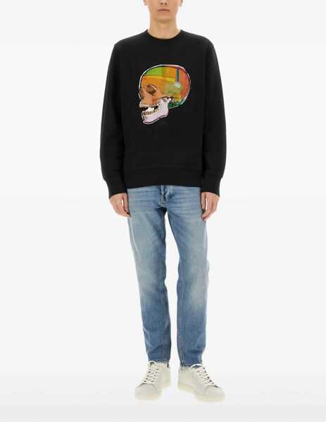 Bluze de trening Paul Smith Skull Sketch Print Sweatshirt BLACK Barbati (BM 17344282) 2