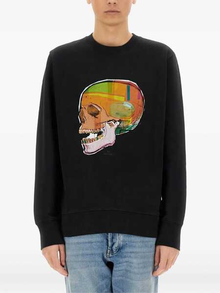 Bluze de trening Paul Smith Skull Sketch Print Sweatshirt BLACK Barbati (BM 17344282) 1