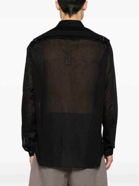 Camasi casual Rick Owens Outershirt In Celadon BLACK Barbati (BM 17344291) 4