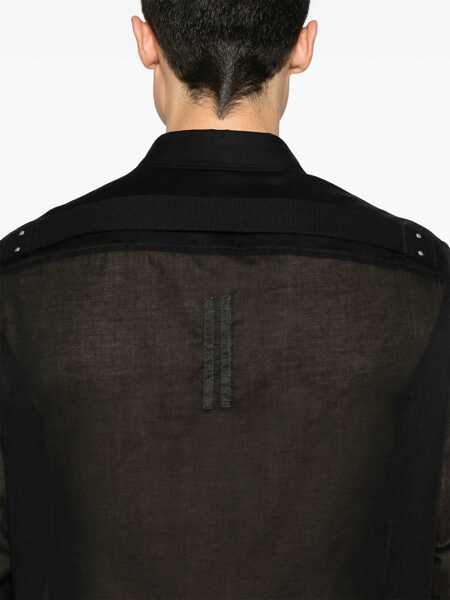 Camasi casual Rick Owens Outershirt In Celadon BLACK Barbati (BM 17344291) 5