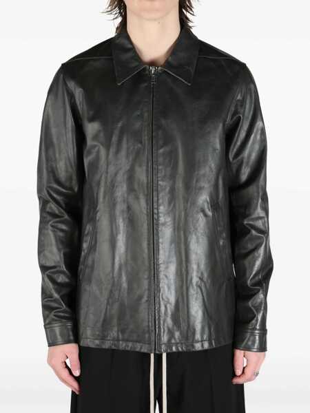 Geci de piele Rick Owens Leather Brad Jacket BLACK Barbati (BM 17344342) 3