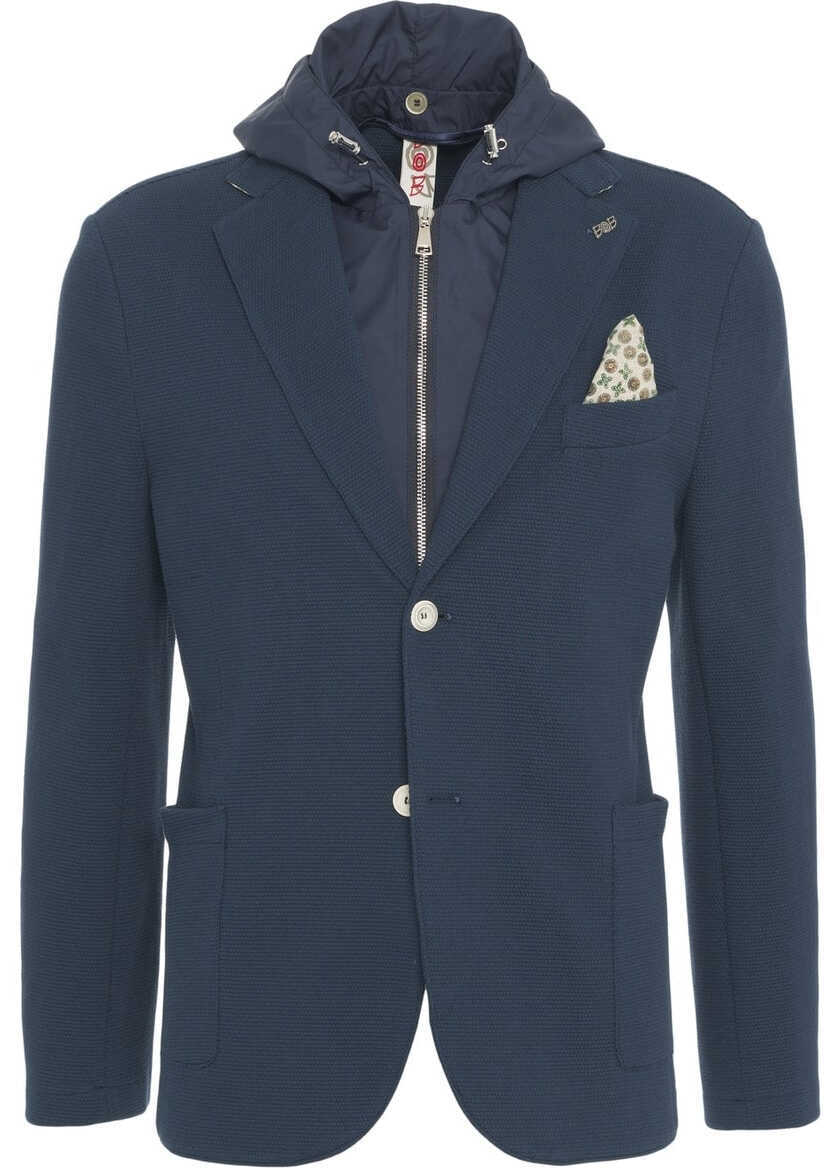 Sacouri BOB Blazer jacket with hood Mick Blue Barbati (BM 17344690) 2