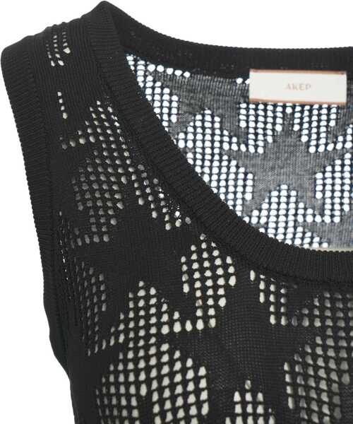 Tricouri AKEP Knit top Black Femei (BM 17344711) 5