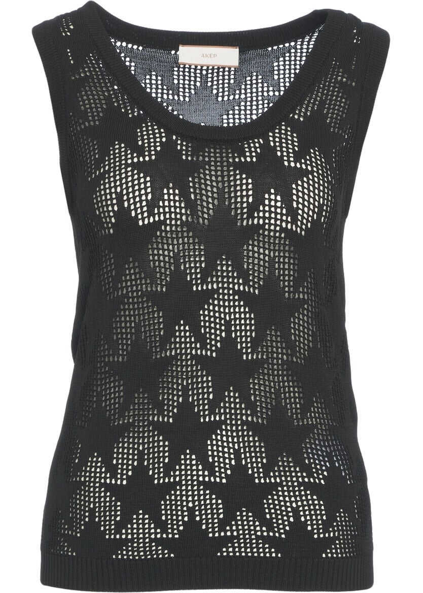 Tricouri AKEP Knit top Black Femei (BM 17344711) 1