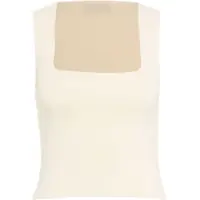 Tricouri Knit top with square neckline Femei