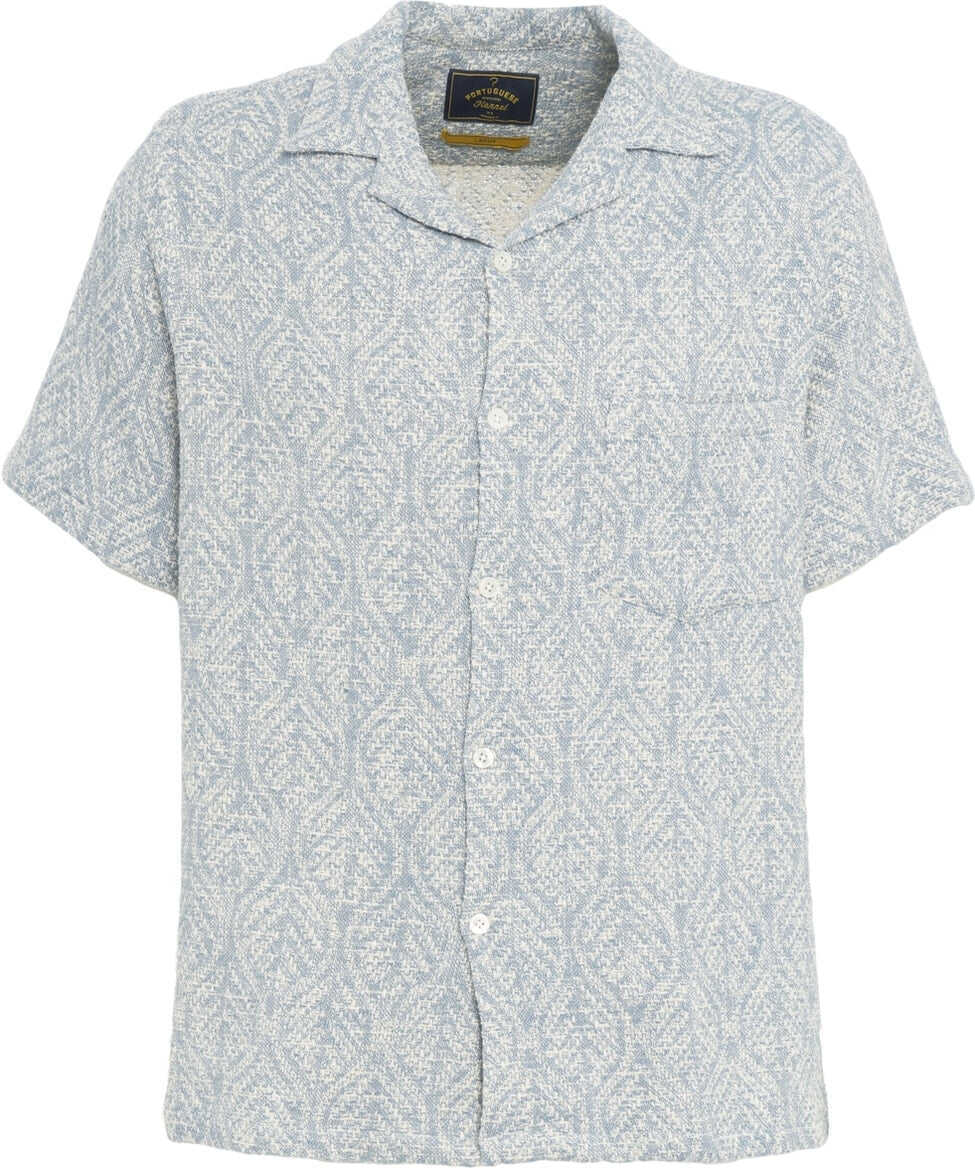 Camasi casual Portuguese Jacquard shirt Pascal Blue Barbati (BM 17344717) 1