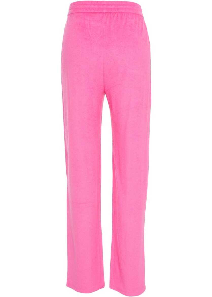Pantaloni de trening Majestic Filatures Wide leg joggers in terry cloth Pink Femei (BM 17344726) 3