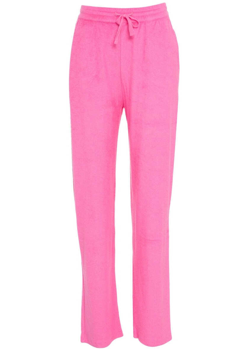 Pantaloni de trening Majestic Filatures Wide leg joggers in terry cloth Pink Femei (BM 17344726) 1