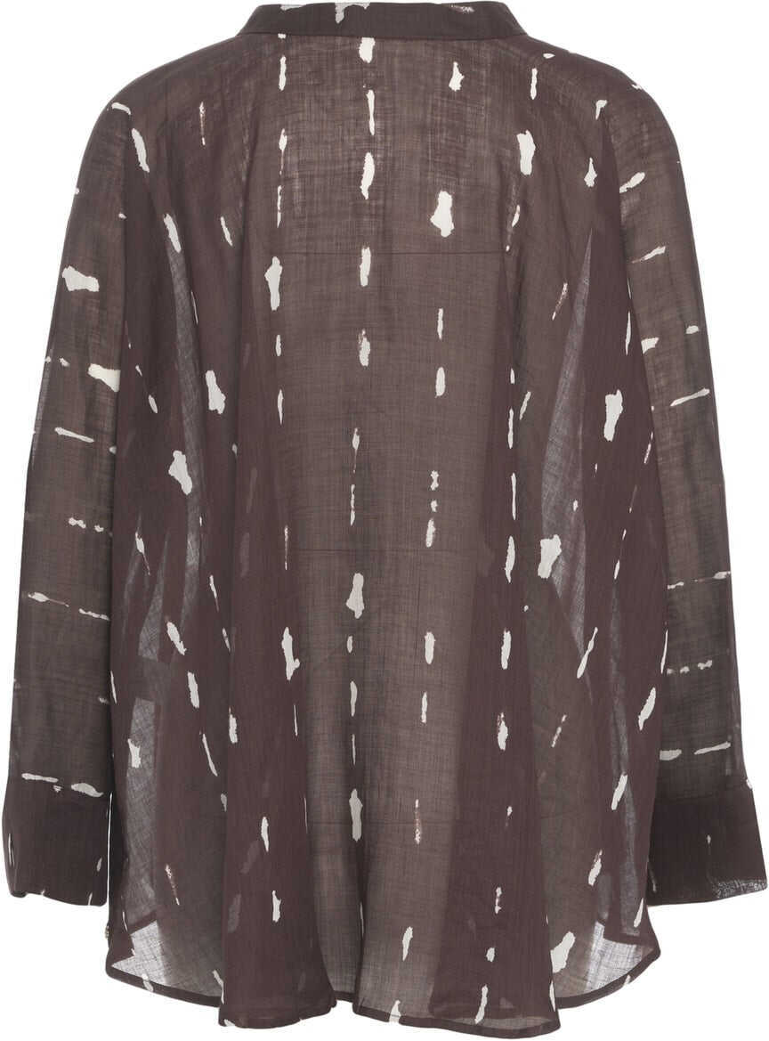 Bluze Otto d ame Blouse with print Brown Femei (BM 17344759) 3