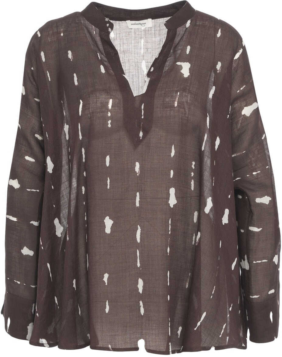 Bluze Otto d ame Blouse with print Brown Femei (BM 17344759) 1