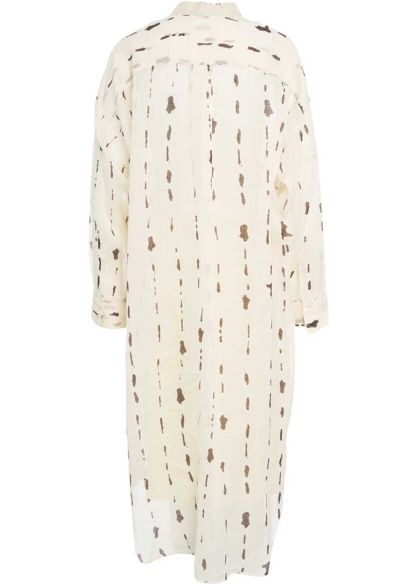Rochii casual Otto d ame Chemisier dress with print White Femei (BM 17344762) 3